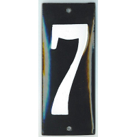 Huisnummer enkel zwart 4x10